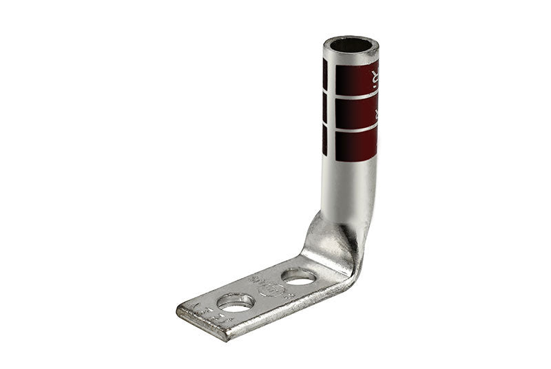 i22-14R Right Angle Lug Izzy Lug long barrel copper compression lug with 2 1/4" holes